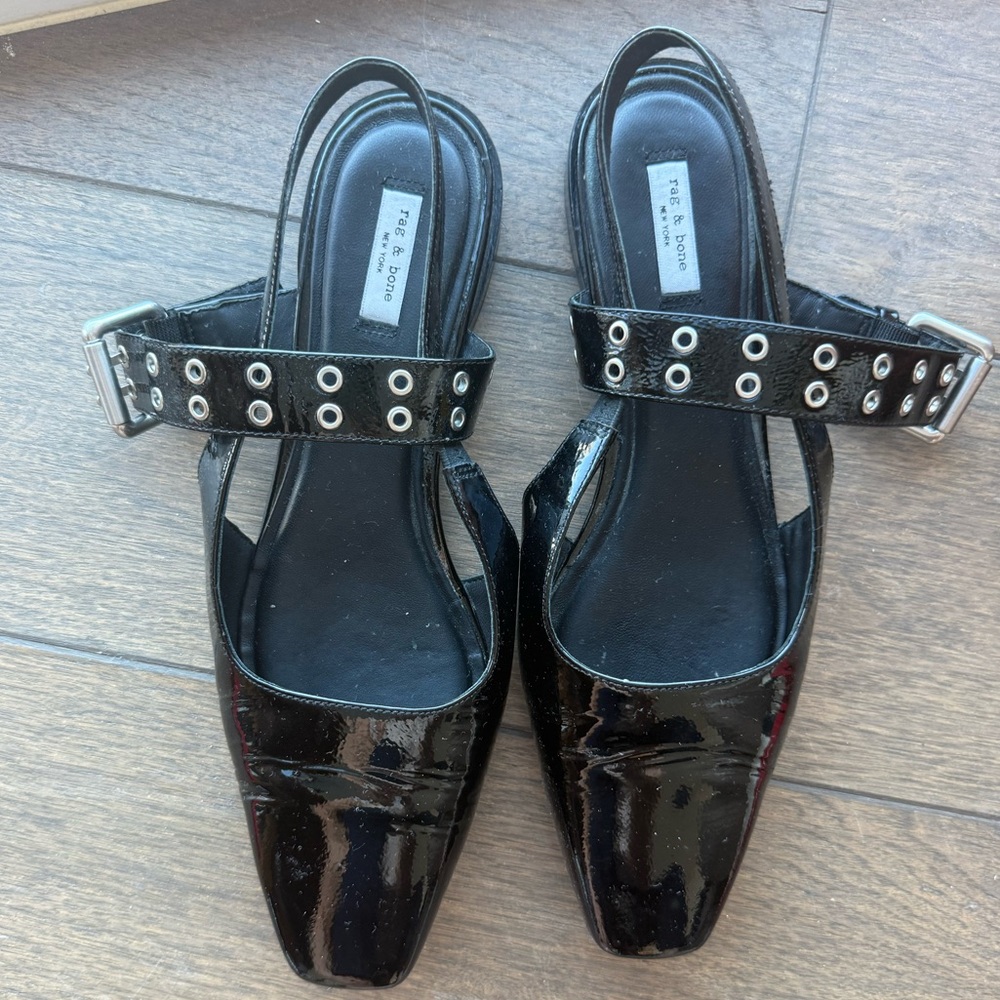 Rag & Bone Black Patent Leather Flats - Picture 2 of 4